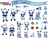 NCAA North Carolina Tar Heels Decal Family