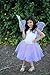 Purple Fairy Princess Tutu Wing Wand Set For Girls Dress up