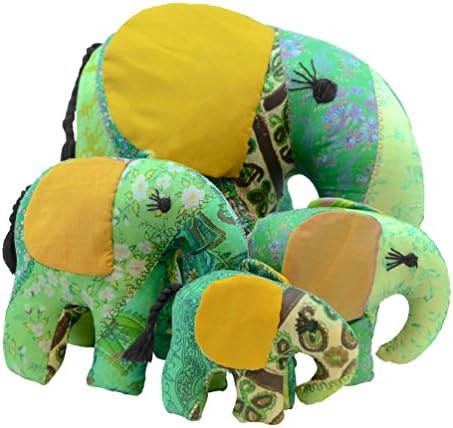 Green Medium Silk Elephant