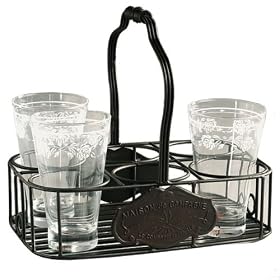 Maison de campagne 6 glass wrought iron vintage style French basket by Bathroom Dispensers