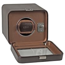 Wolf Designs Brown Single Watch Rotator With Cover #4525-517