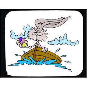Mouse Pad with boat, egg, rabbit, easter