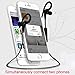 Bluetooth Earhook Headphones Wireless Sport&Running Stereo with Noise Cancelling Earphones Earbuds (Black) SUFUM