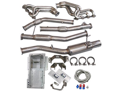 LS1 LSx T56 Mount Kit + Headers Catback Exhaust + Oil Pan For 89-94 240SX S13
