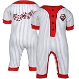 MLB Majestic Washington Nationals Infant White Pinstripe Coveralls (3-6 Months)