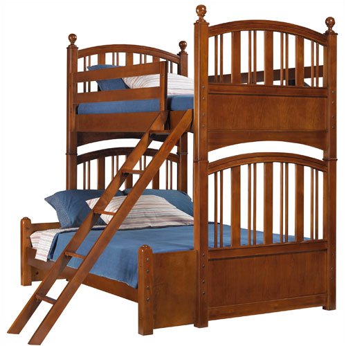 Young America by Stanley GenAmerica Twin Over Double Bunk Bed Set GenAmerica Classic Cherry Twin Ove