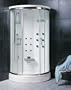 LineaAqua Charlotte 40 x 40 Corner Shower Enclosure, 12 Body Sprays, Hand Shower, Seat, Overhead Rain Shower