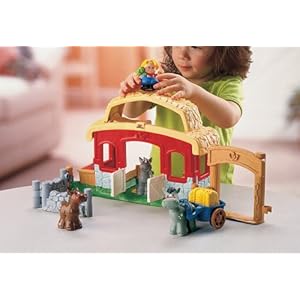 Fisher-Price Little People B8797-0 - Tierstimmen Pferdestall, mit Musik