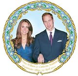 OFFICIAL COLLECTORS PLATE - BRITISH ROYAL WEDDING - PRINCE WILLIAM & KATE MIDDLETON APRIL 2011