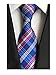 MENDENG New Classic Striped White Black Streak 100% Silk Men'S Tie Necktie Ties