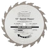 Freud LM71M010 10-Inch 18 Tooth FTG Thick Stock High Speed Ripping Saw Blade with 5/8-Inch Arbor