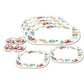 Corelle Chutney 10-Piece Tabletop Placemat Hot pad Set by 