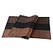 Top Finel Placemats,Plastic Table Mats Set of 8,Heat Resistant Washable Place Mats for Dinner Table,Brown&Black