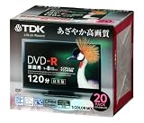 TDK 録画用DVD-R デジタル放送録画対応(CPRM) 5色カラープリンタブル(ワイド) 1-8倍速 日本製 5mmスリムケース 20枚パック DR120DPWMB20S