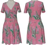 ROMEO &amp; JULIET COUTURE Stretch Paisley Dress, Medium, Pink/Green, RJ11317