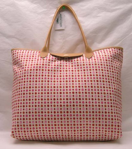 Buy Longchamp Red Spot XL Open Tote Bag Purse Handbag