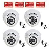 VideoSecu 4 Night Vision Outdoor Security Cameras Infrared IR Weatherproof 1/3
