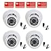 VideoSecu 4 Pack 1/3" Sony CCD Day Night Vision Infrared Security Cameras Outdoor Vandal Proof 420TVL 3.6mm Wide View Angle Lens for CCTV DVR Home Surveillance System with Free Power Supplies and Security Warning Decals CPY