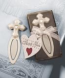 Bookmark White Cross (36 per order) Wedding Favors