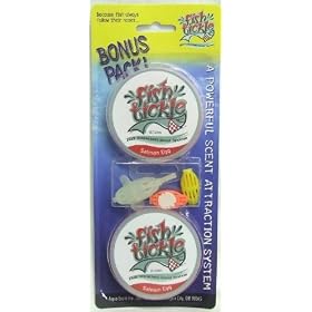 Click here to buy AQUA-SCENT Fish Tickle Attractant Pellets Salmon Egg BONUS PACK! 32 tablets, 2 Aqua bugs and 1 Aqua....