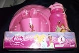 Disney Princess 6 Piece Dinnerware Mealtime Set/Glass /Plate/Bowl/Sports Mug/Plastice Spoon and Fork