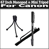 67 Inch Monopod For Canon POWERSHOT G7 G9 G10 G11 G12 PRO1 A650 A640 S5 IS  ....