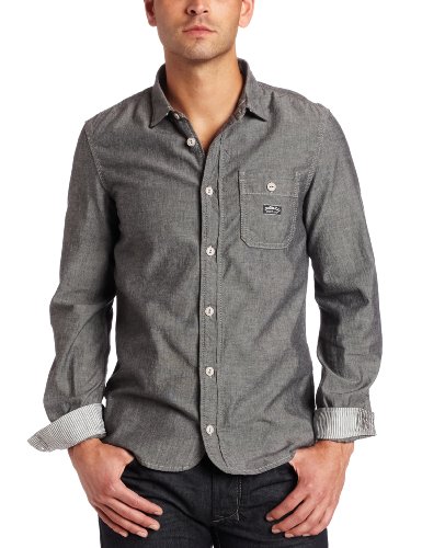 Diesel Men's Samleck Long Sleeve Shirt, Black, Large