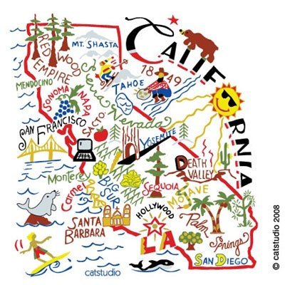 California Glasses Set By Catstudio