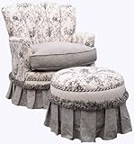 Angel Song Black Toile Princess Adult Stationary Ottoman