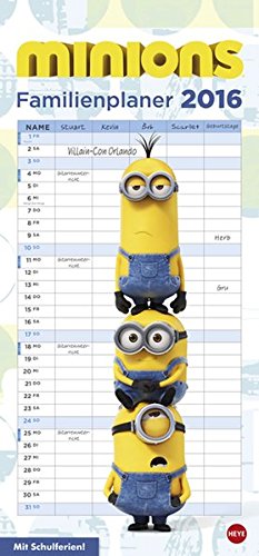 Minions Familienplaner - Kalender 2016