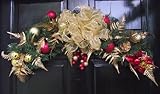 Burgundy Holiday Door Swag - Christmas Door Swag WR4569