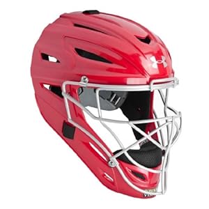 Under Armour PTH Victory Catchers Helmet Scarlet Large (7-7 3/4)