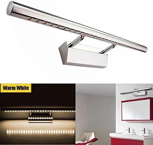 7w 30 SMD 5050 Warm White LED Mirror Front Light Lamp Bathroom Wall Stainless Steel
