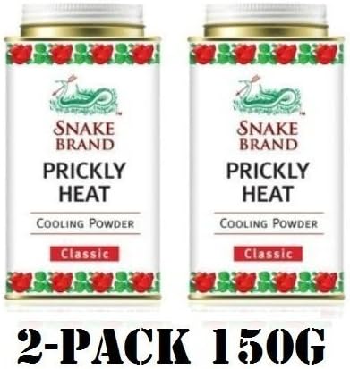 Prickly Heat Cooling Powder Snake Brand 150g. X 2 Packs