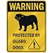 WARNING  BULLDOG PROTECTED BY GUARD DOGS  PARKING SIGN DOG
