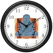Buddha or Budha or Budda Wall Clock by WatchBuddy Timepieces (Black Frame)