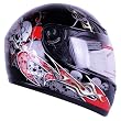 Blood Skull Black Full Face Motorcycle Helmet DOT (Medium)