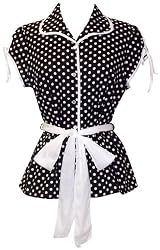 50's Rockabilly Polka Dot Top JR Plus Size