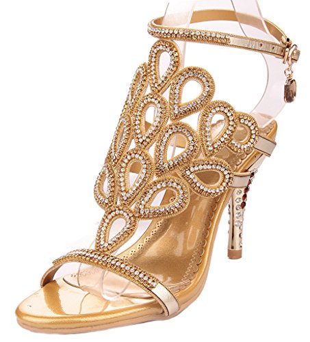 Littleboutique High Quality Crystal Sandals Rosette Cutout Sandal Party Dress Sandal Heel
