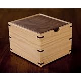 3" X 5" Oak w/ Walnut Lid Recipe Card Box