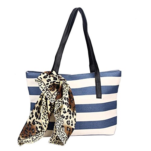 Ammazona Fashion Big Striped Plaid Ladies Handbags Shoulder Bags Clutches Women Bag