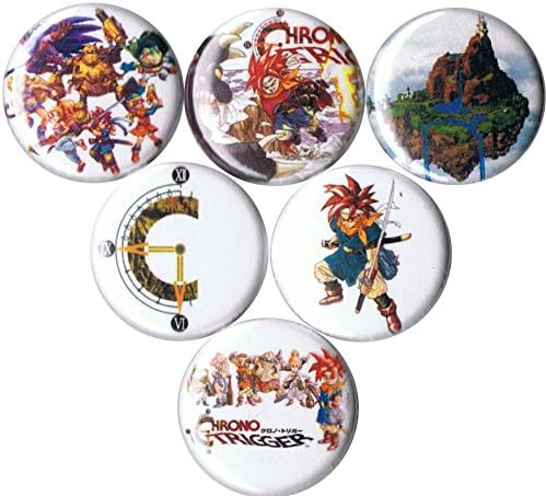 Set of 6 Chrono Trigger 1" pins/buttons/badges