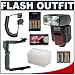 Phoenix DZBIS-112iTTL Digital Autofocus Flash (i-TTL, D-TTL, TTL) + 8 Batteries & Charger + Sto-Fen Omni-Bounce Diffuser + TTL Flash Cord + Stroboframe 350 Flash Bracket for Nikon D700, D300, D200, D90, D80, D60, D5000, D40x, D40 Digital SLR Cameras