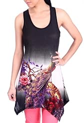 General Print  Lace Summer  Dress With Rhinestones