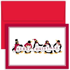 Cheerful Penguins Christmas Cards -