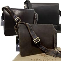 Visconti Leather Messenger Bag A4 Workplace - 18548