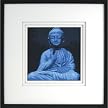 Blue Buddha Face Wall Art - 20x20"