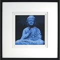 Blue Buddha Face Wall Art - 20x20"