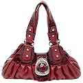 Parinda Cosmos Croco Embossed Handbag - Red