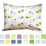 TODDLER PILLOWCASE - 100% Cotton - 200 Thread Count - Soft Percale - Envelope Style - Fits 13x19 Pillows - *PREMIUM PRODUCT Made in Virginia (Counting Sheep)
